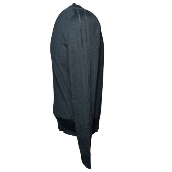 Hermes New 100% Cashmere Men's Black Full Button Cardigan Sweater EU Size Medium - Picture 6 of 8